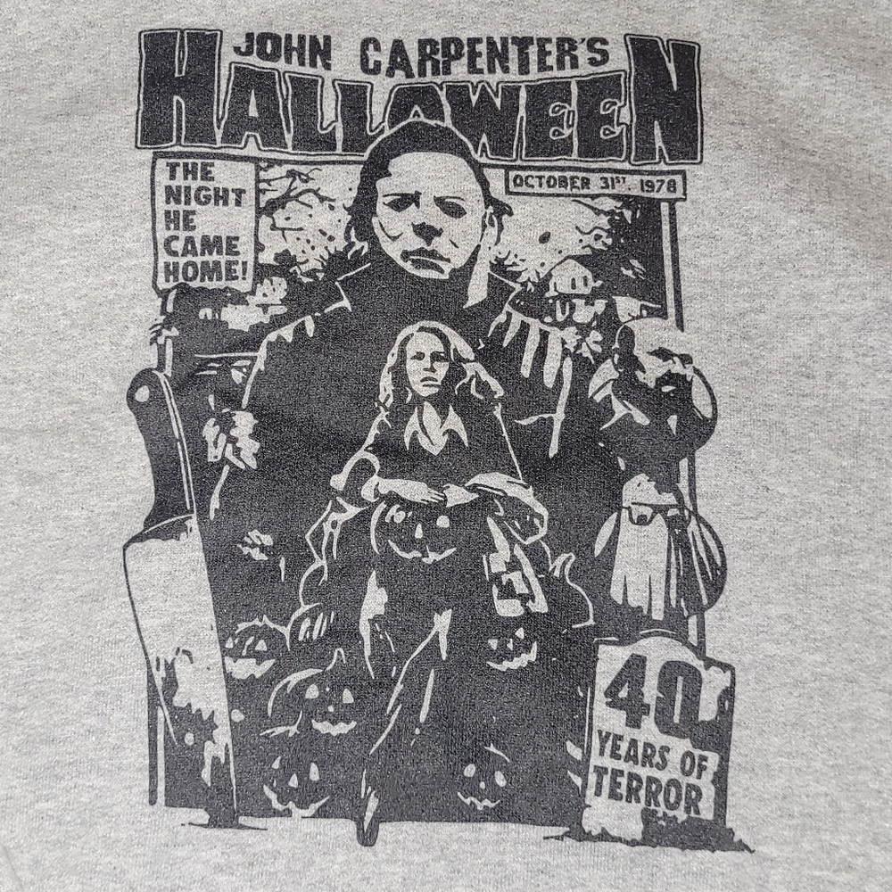 XL Halloween theme grey hoodie BNWT